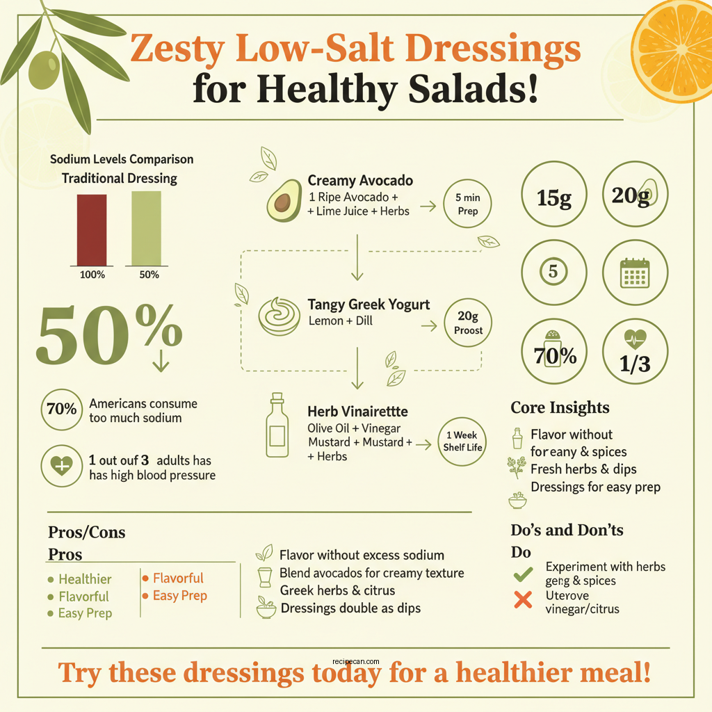 low salt salad dressing recipes - Data Infographic and Statistics