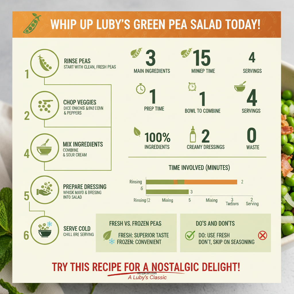 luby's green pea salad recipe - Data Infographic and Statistics