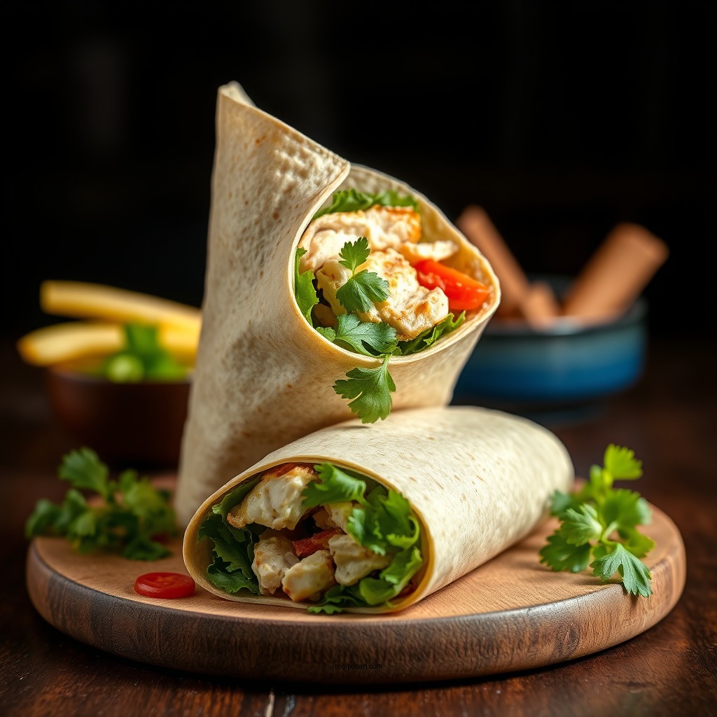 Classic Chicken Caesar Wrap - lunch wrap recipes