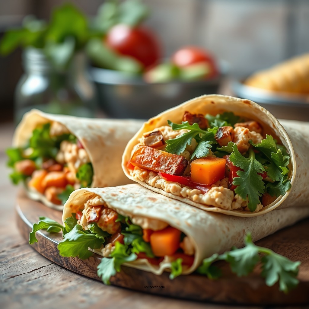 Veggie Hummus Wrap - lunch wrap recipes