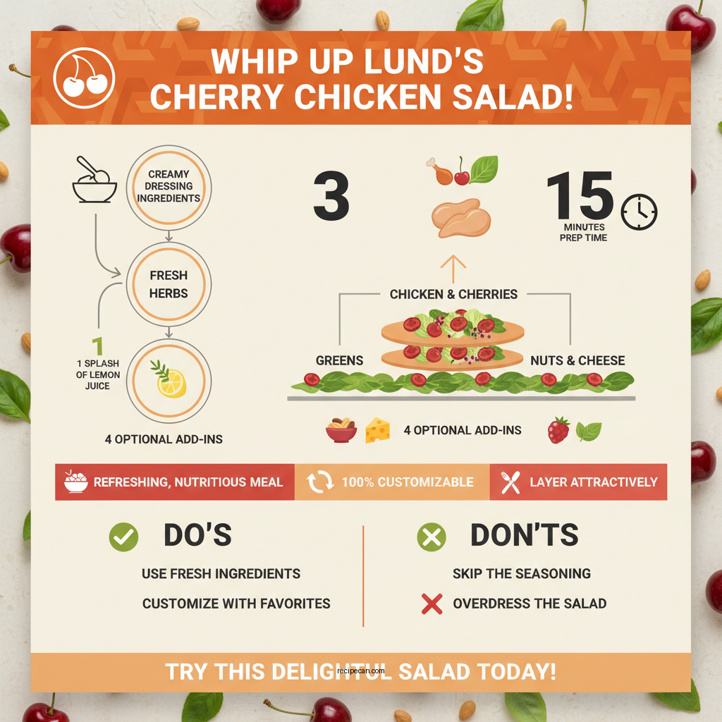 lunds cherry chicken salad recipe - Data Infographic and Statistics