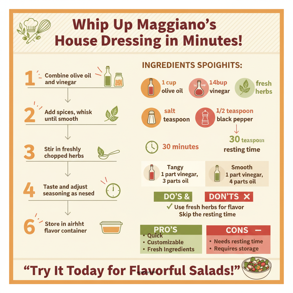 maggiano's house salad dressing recipe - Data Infographic and Statistics