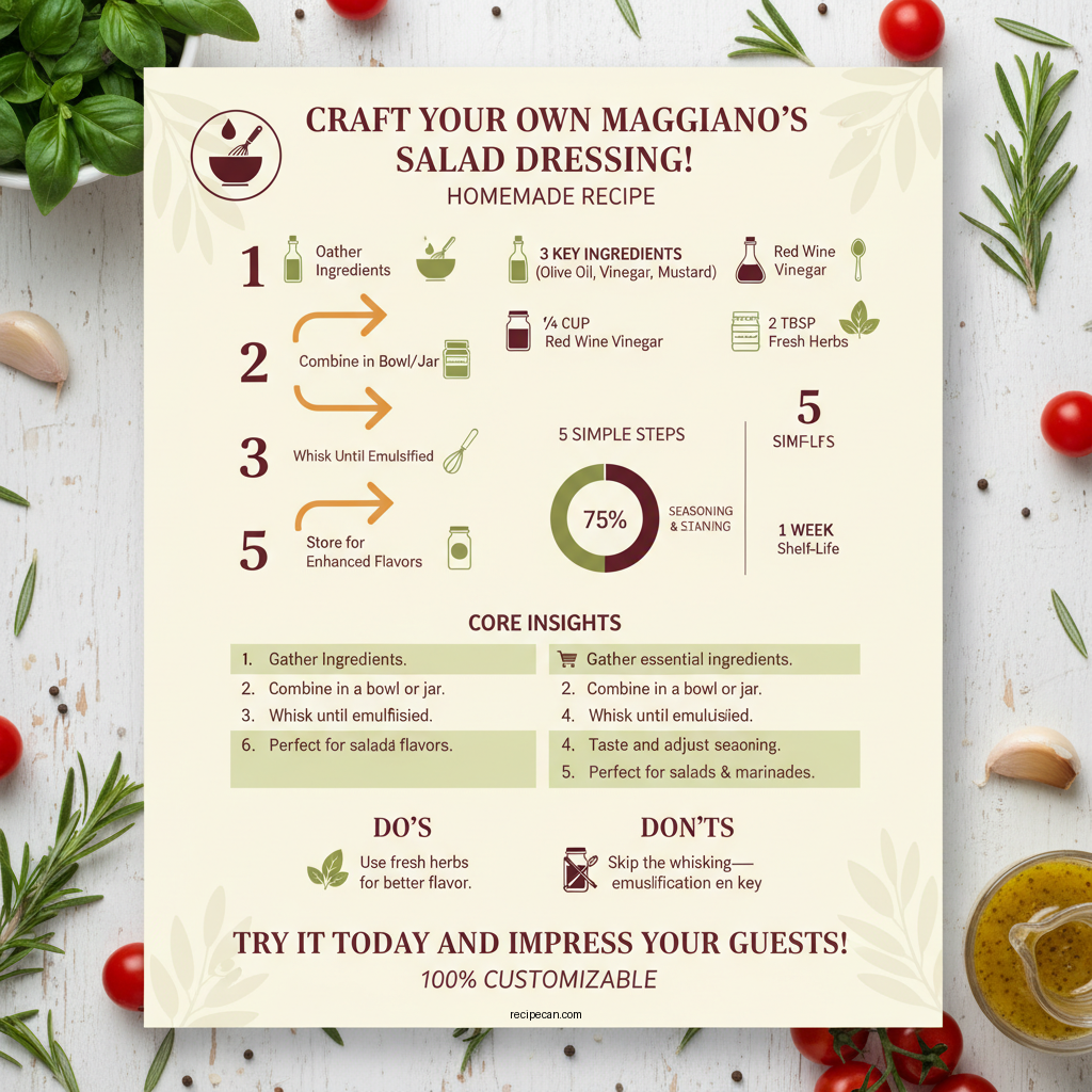 maggiano's salad dressing recipe - Data Infographic and Statistics