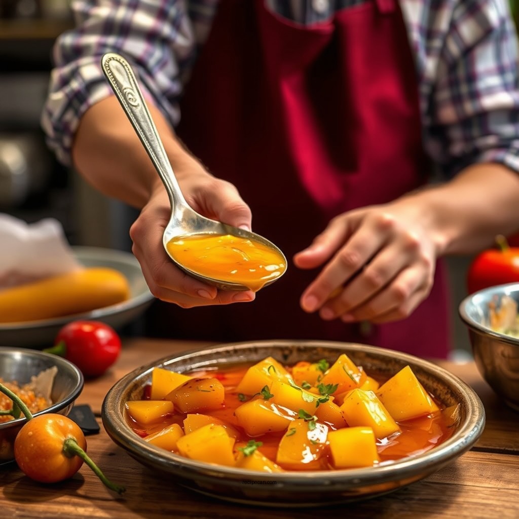 Preparation Steps - mango habanero sauce recipe