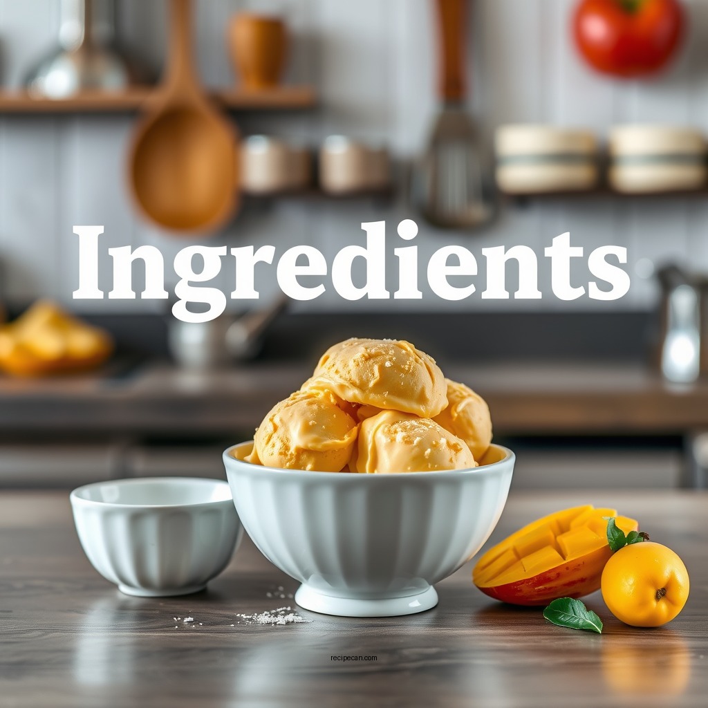 Ingredients You'll Need - mango ice cream recipe for ice cream maker