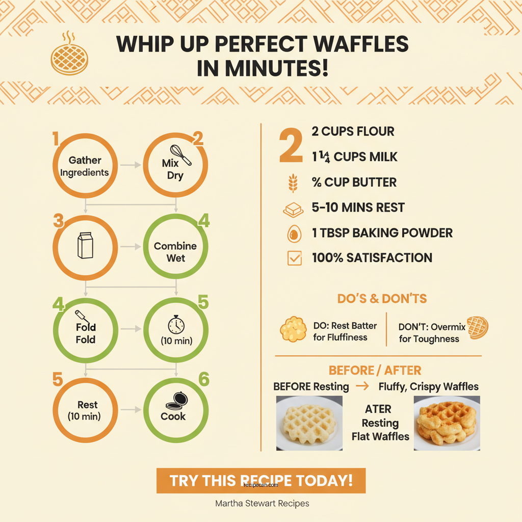 martha stewart waffle recipe - Data Infographic and Statistics