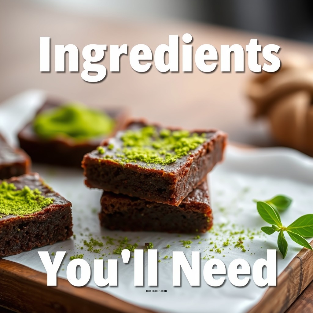 Ingredients You'll Need - matcha brownie recipe
