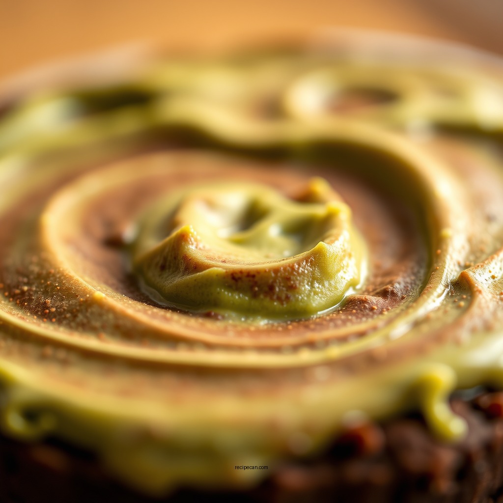 Mixing the Batter - matcha brownie recipe