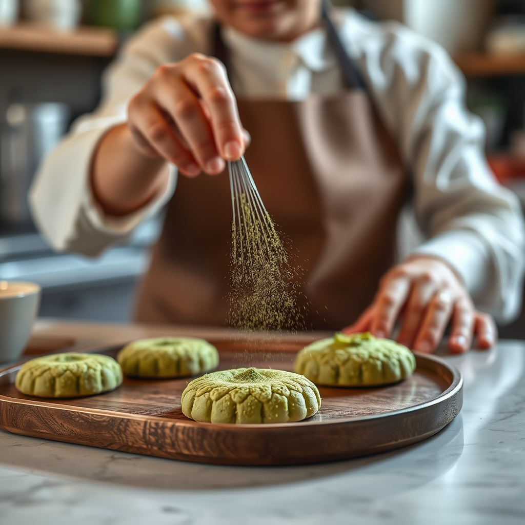 Step-by-Step Preparation - matcha cookies recipe