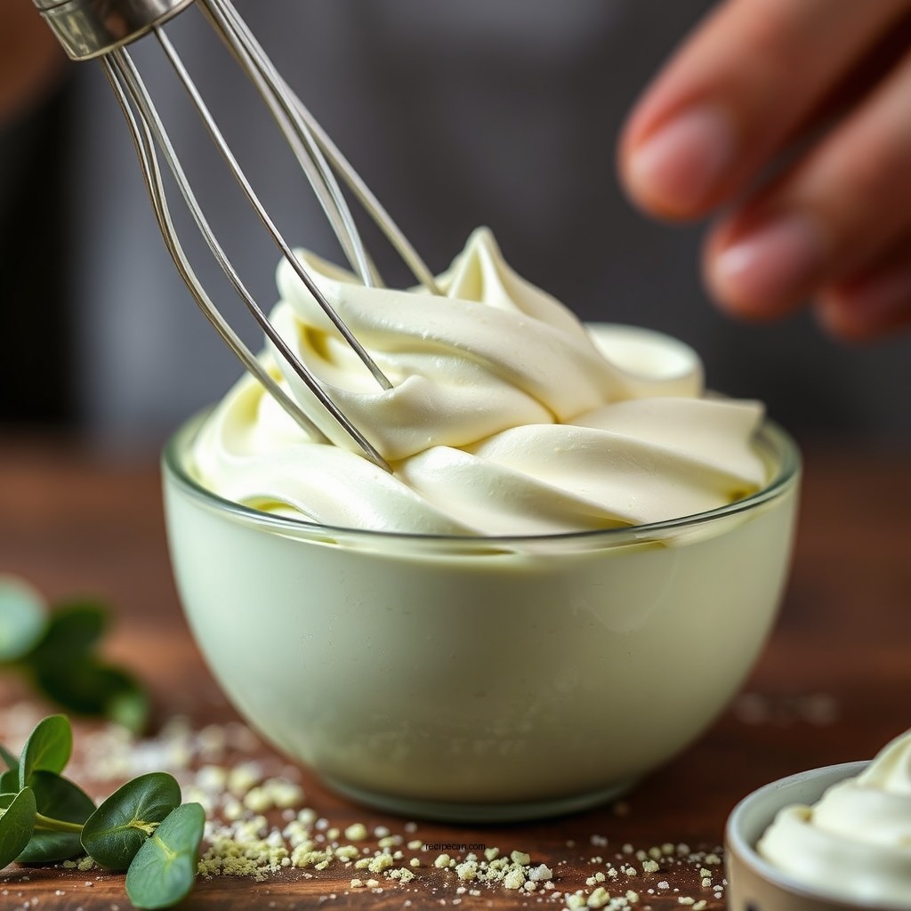 Whipping the Cream - matcha mousse recipe