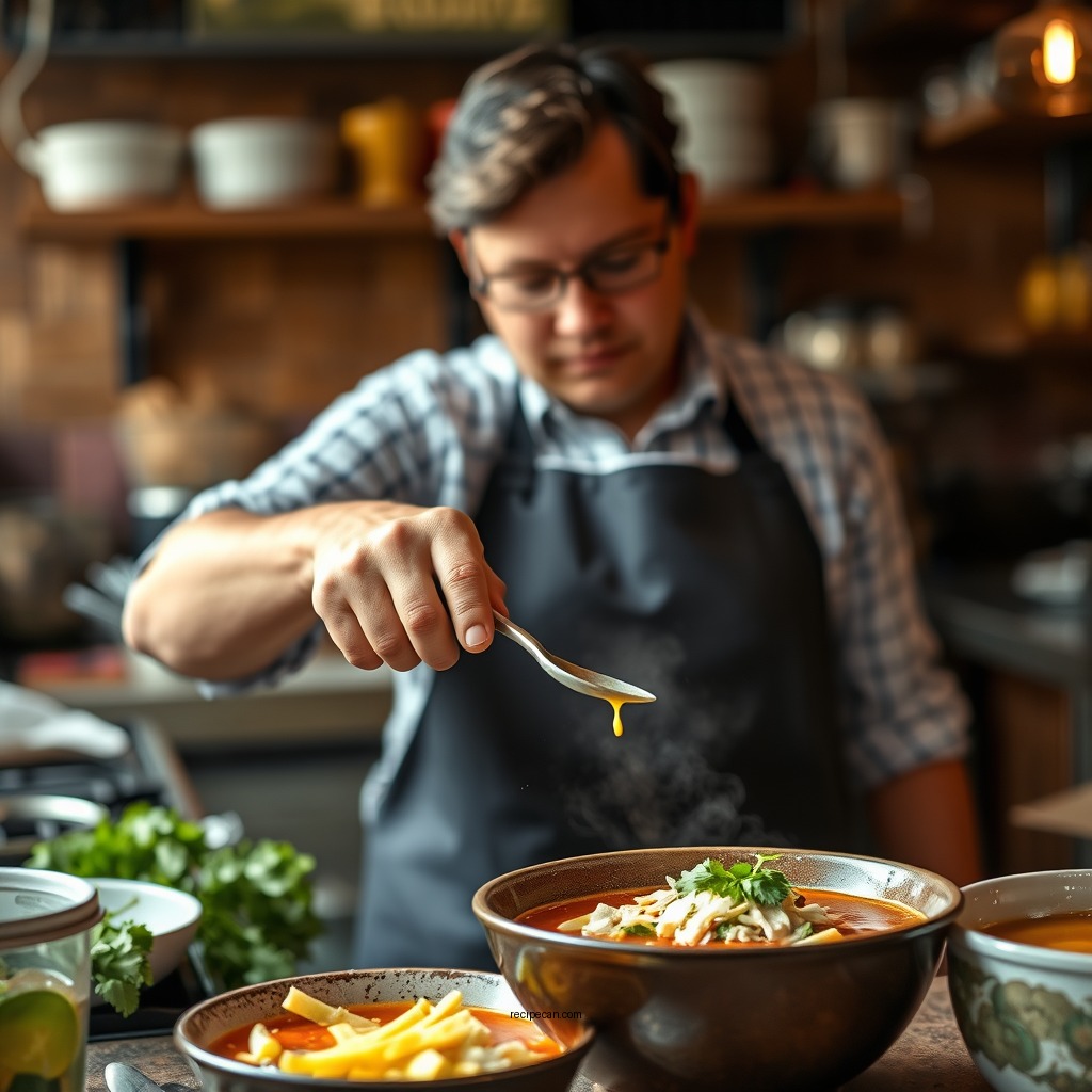 Step-by-Step Cooking Instructions - max and erma's chicken tortilla soup recipe