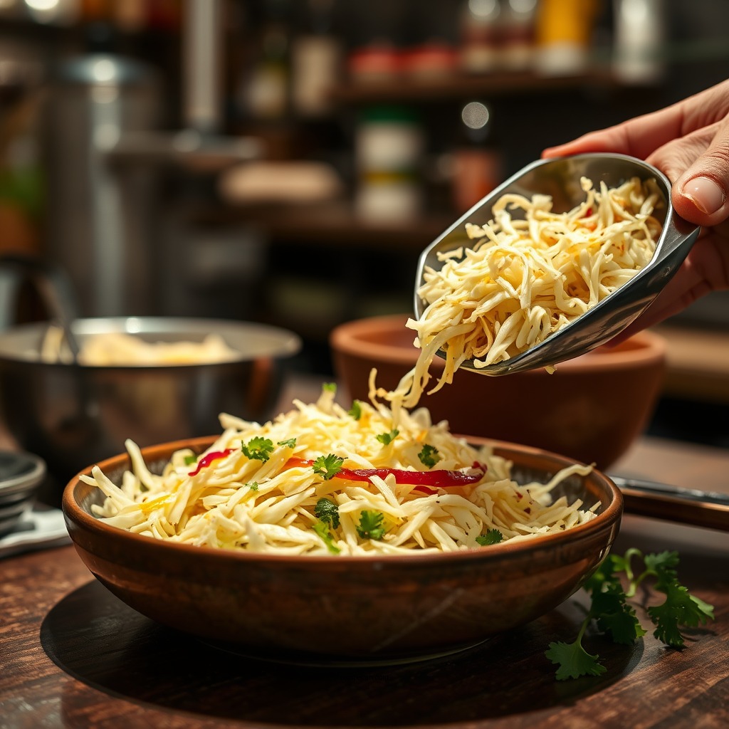 Preparing the Base - mayo coleslaw recipe