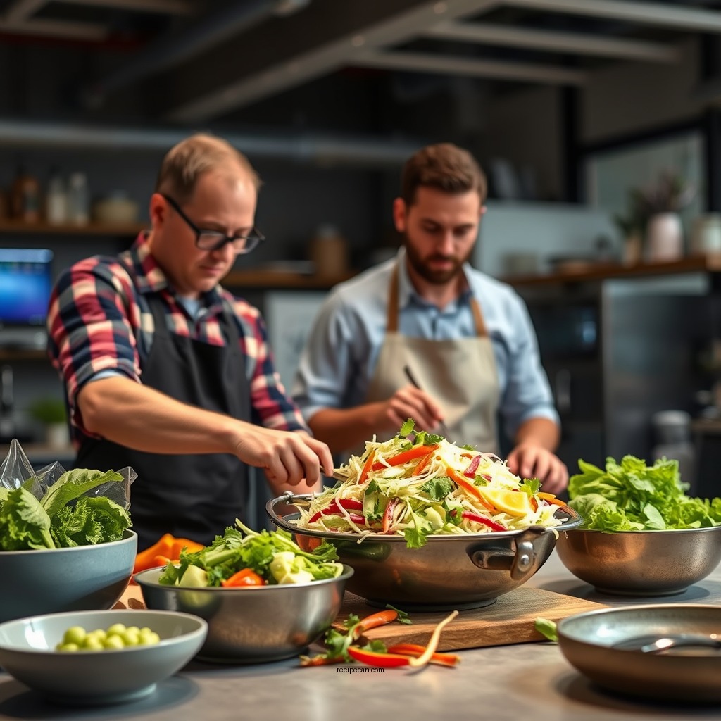Preparing the Vegetables - mayonnaise coleslaw recipe
