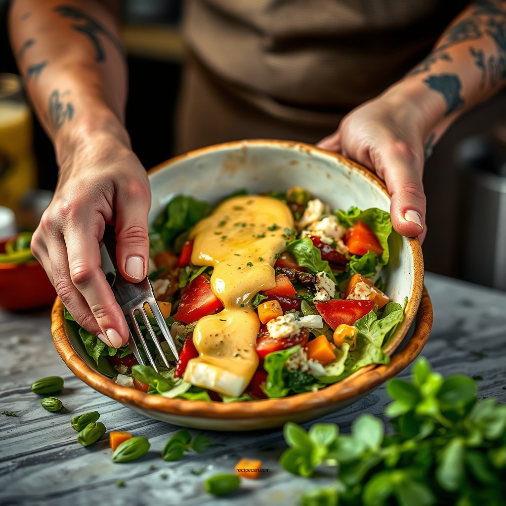 Preparing the Dressing - mccarthy salad recipe