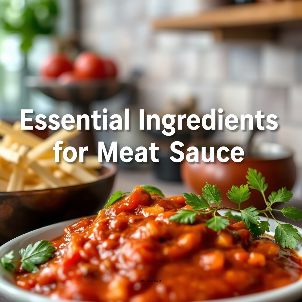 Essential Ingredients for Meat Sauce - meat sauce recipe