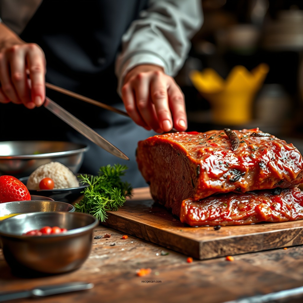 Preparing the Meat - meat sauce recipe