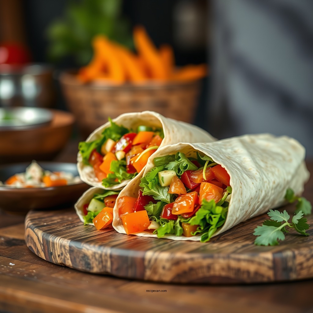 Flavor-Packed Veggie Wraps - meatless wraps recipes