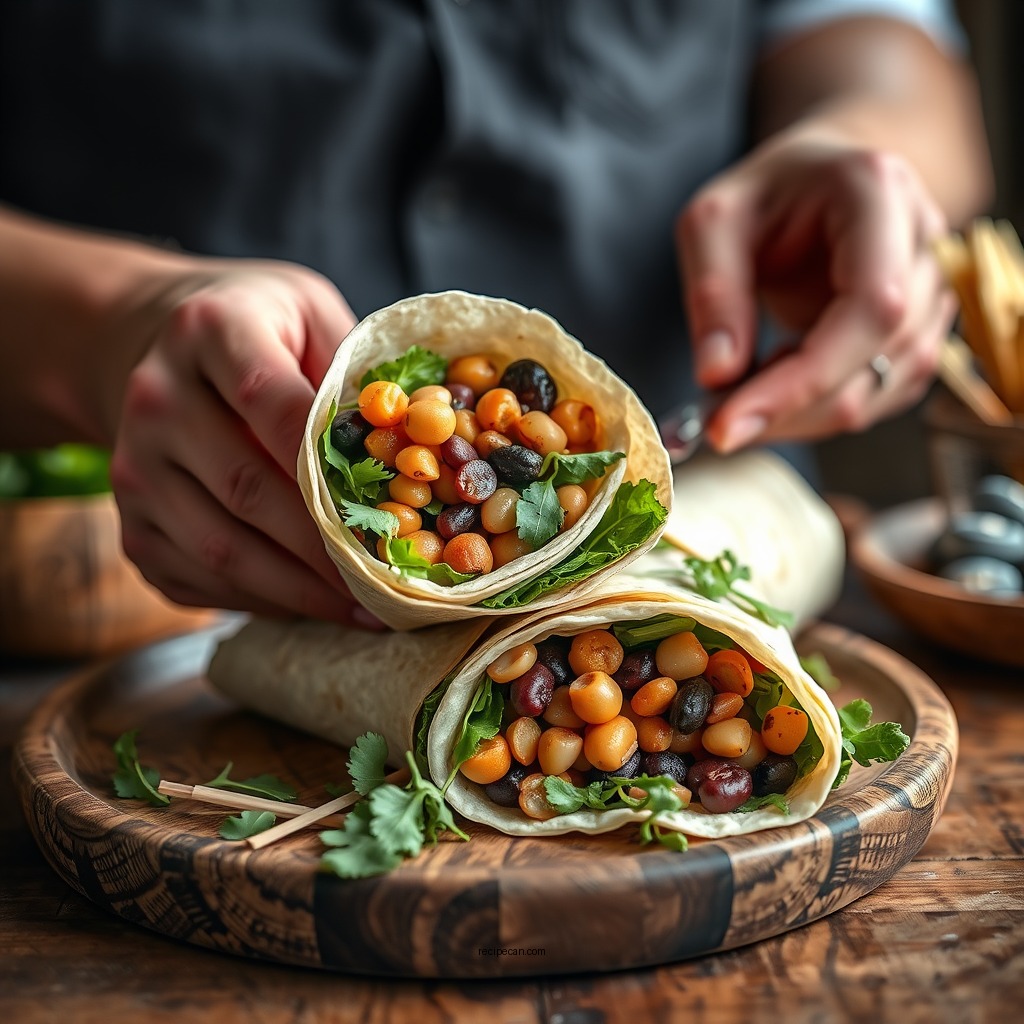 Protein-Rich Bean and Legume Wraps - meatless wraps recipes