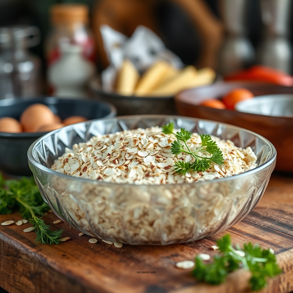 Ingredients You’ll Need - meatloaf recipe made with oats