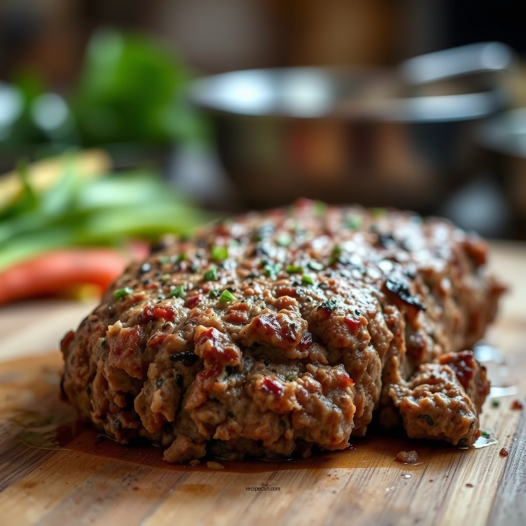 Shaping and Baking the Meatloaf - meatloaf recipe using cream of mushroom soup