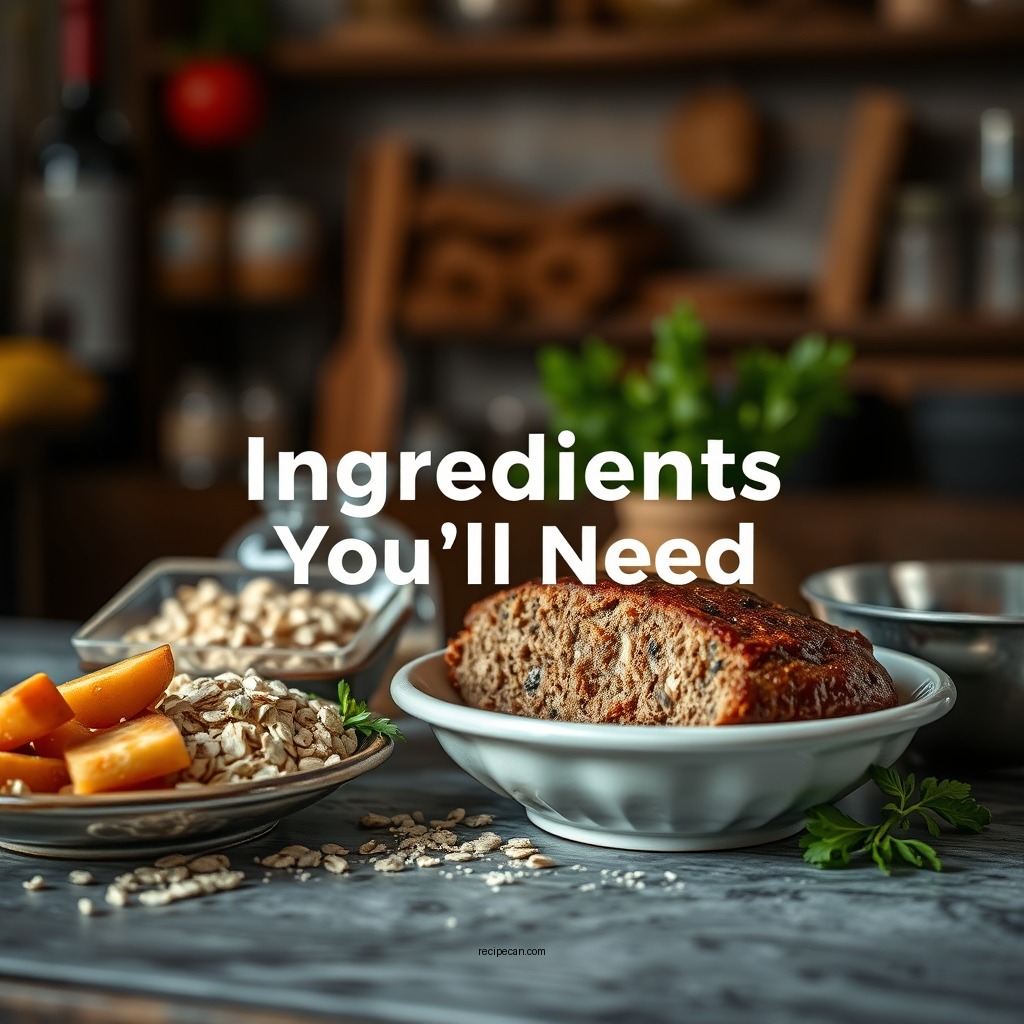 Ingredients You'll Need - meatloaf recipe using quaker oats