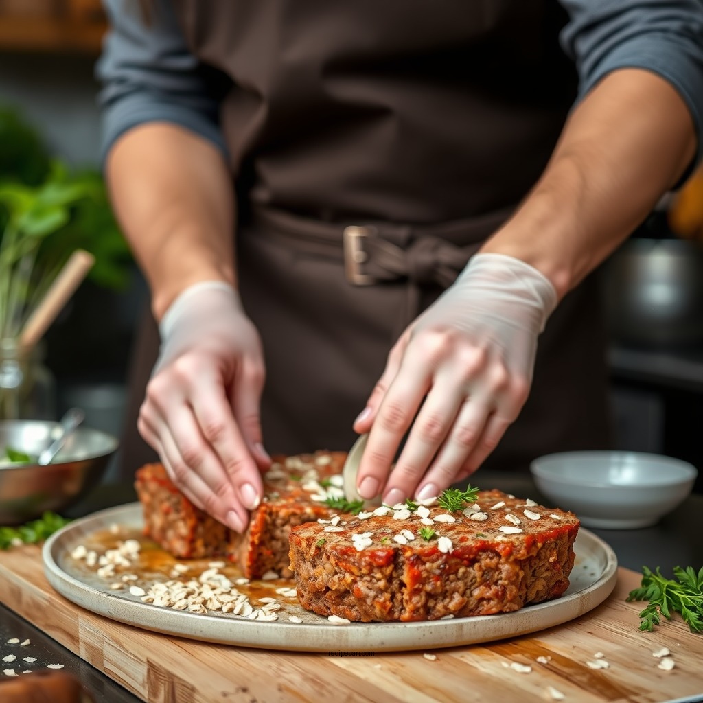 Preparing the Meatloaf Mixture - meatloaf recipe with oats