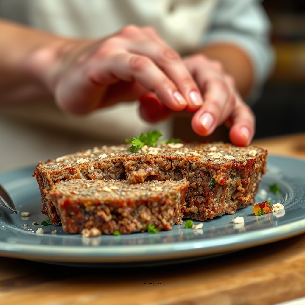 Step-by-Step Preparation - meatloaf with oats recipe