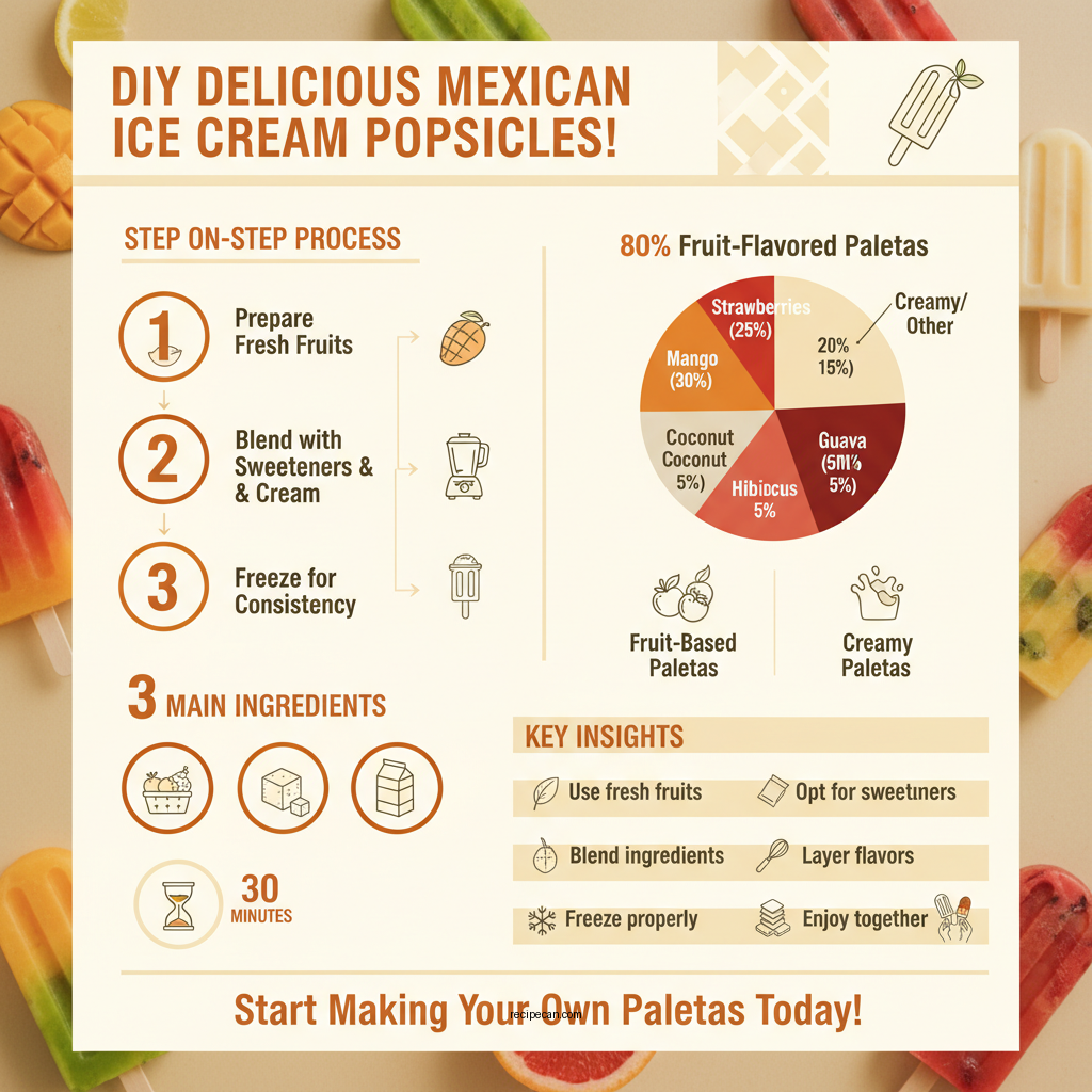mexican ice cream popsicle recipe - Data Infographic and Statistics