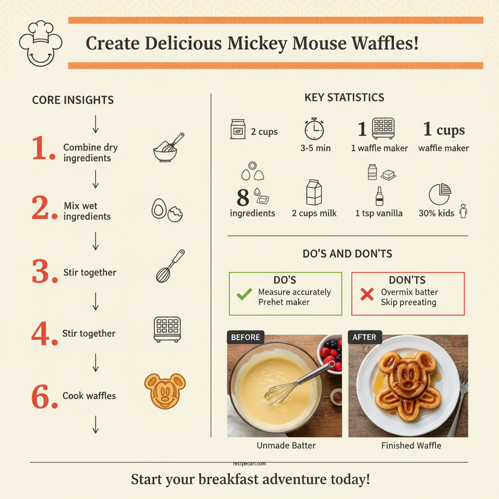 mickey mouse waffle recipe - Data Infographic and Statistics