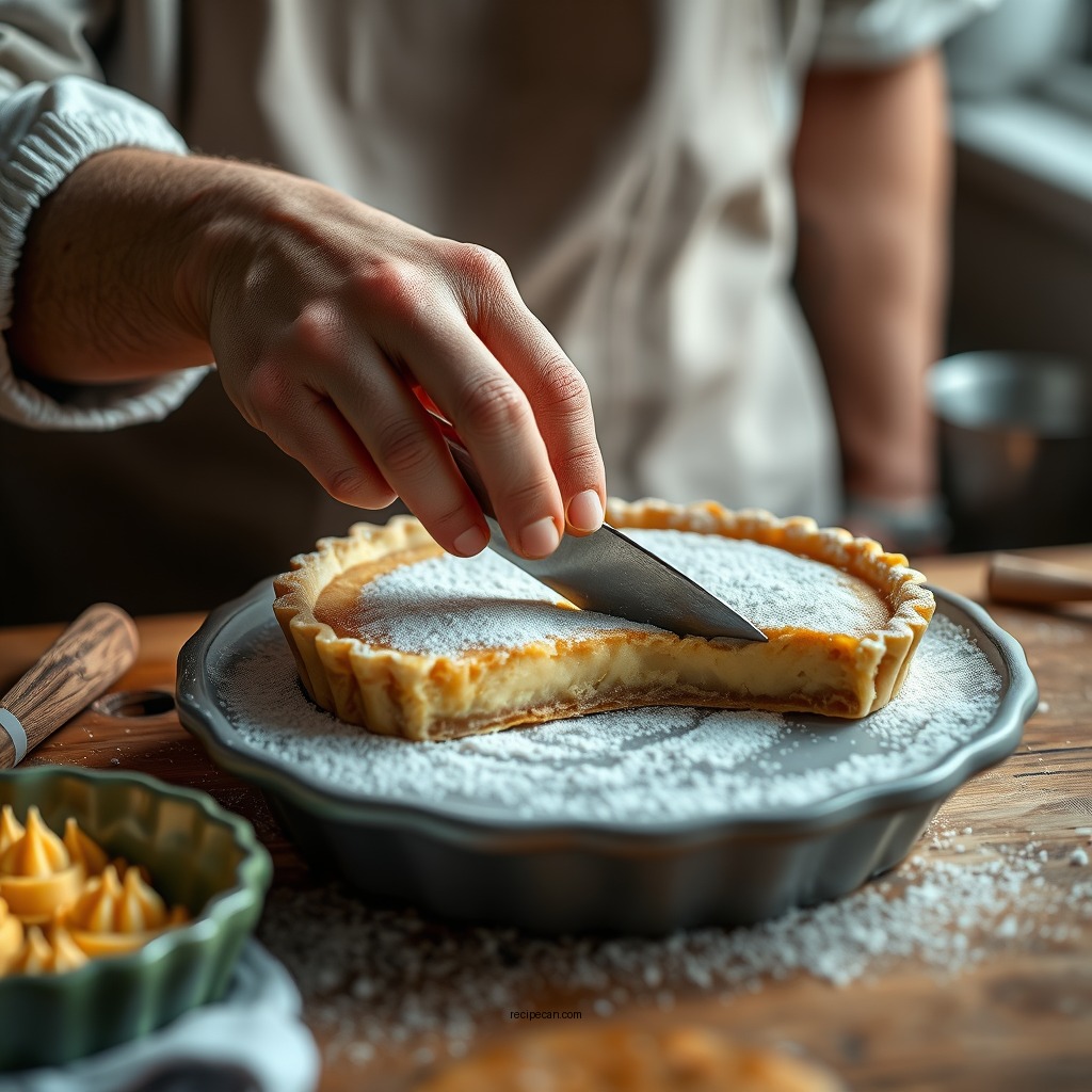 Preparing the Crust - milk tart recipe
