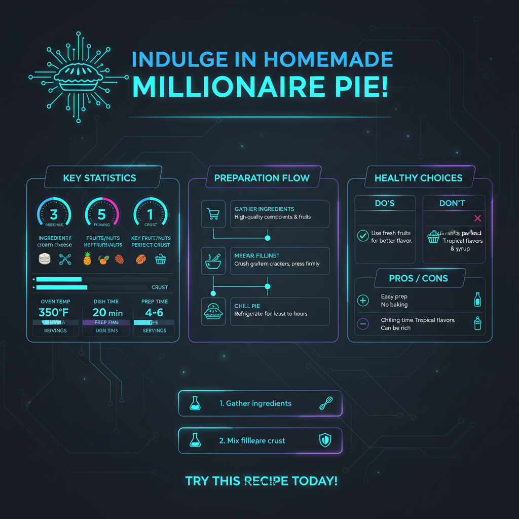 millionaire pie recipe - Data Infographic and Statistics