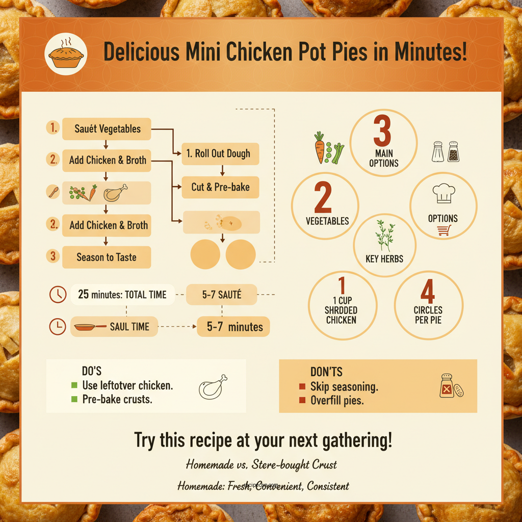 mini chicken pot pie recipe - Data Infographic and Statistics