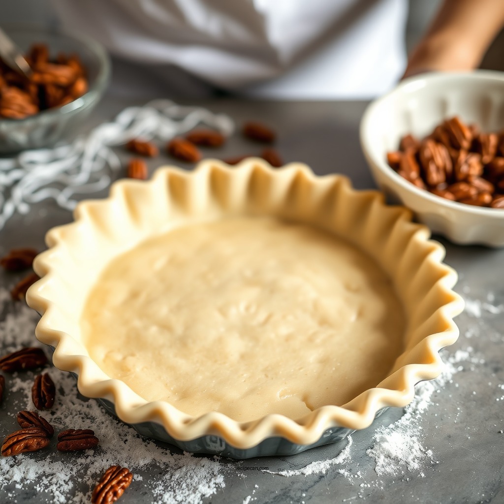 Preparing the Pie Crust - mini pecan pie recipe