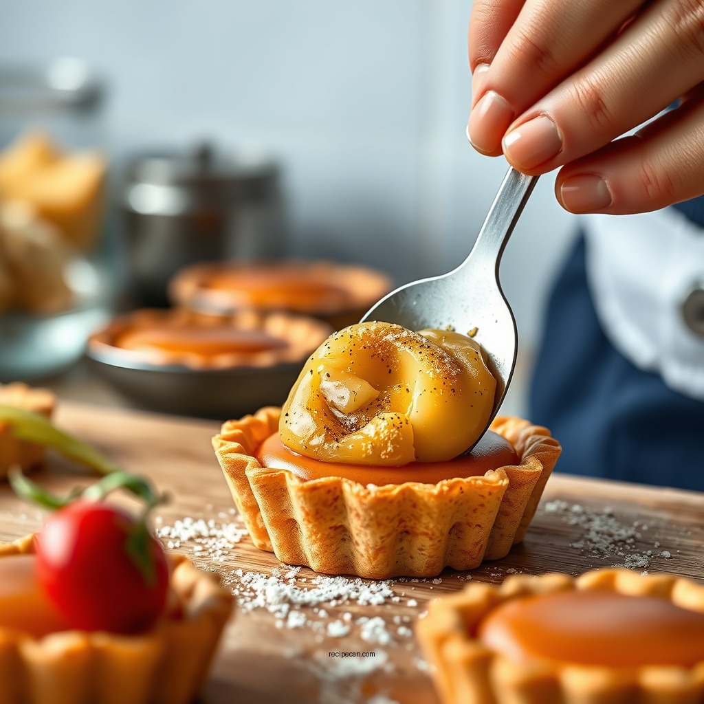 Preparing the Filling - mini tart recipe