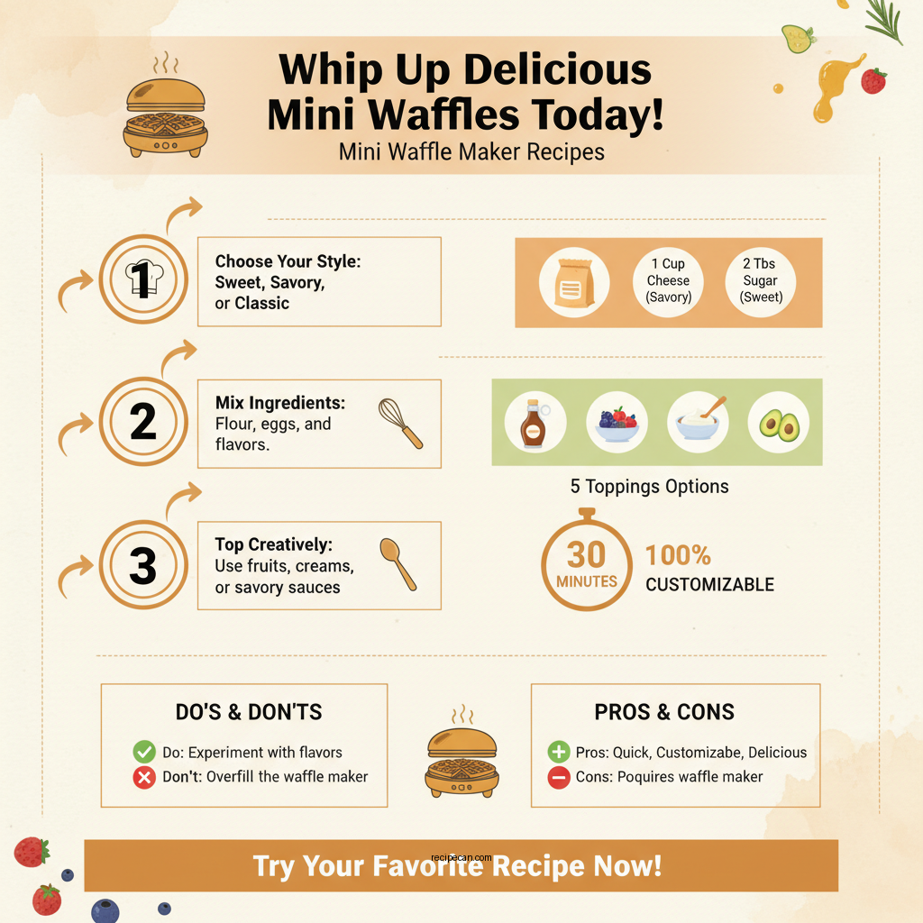 mini waffle maker recipe - Data Infographic and Statistics