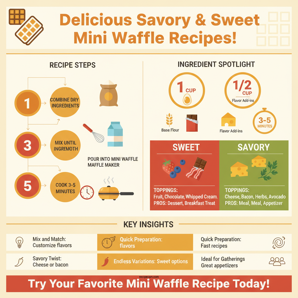 mini waffle recipes - Data Infographic and Statistics