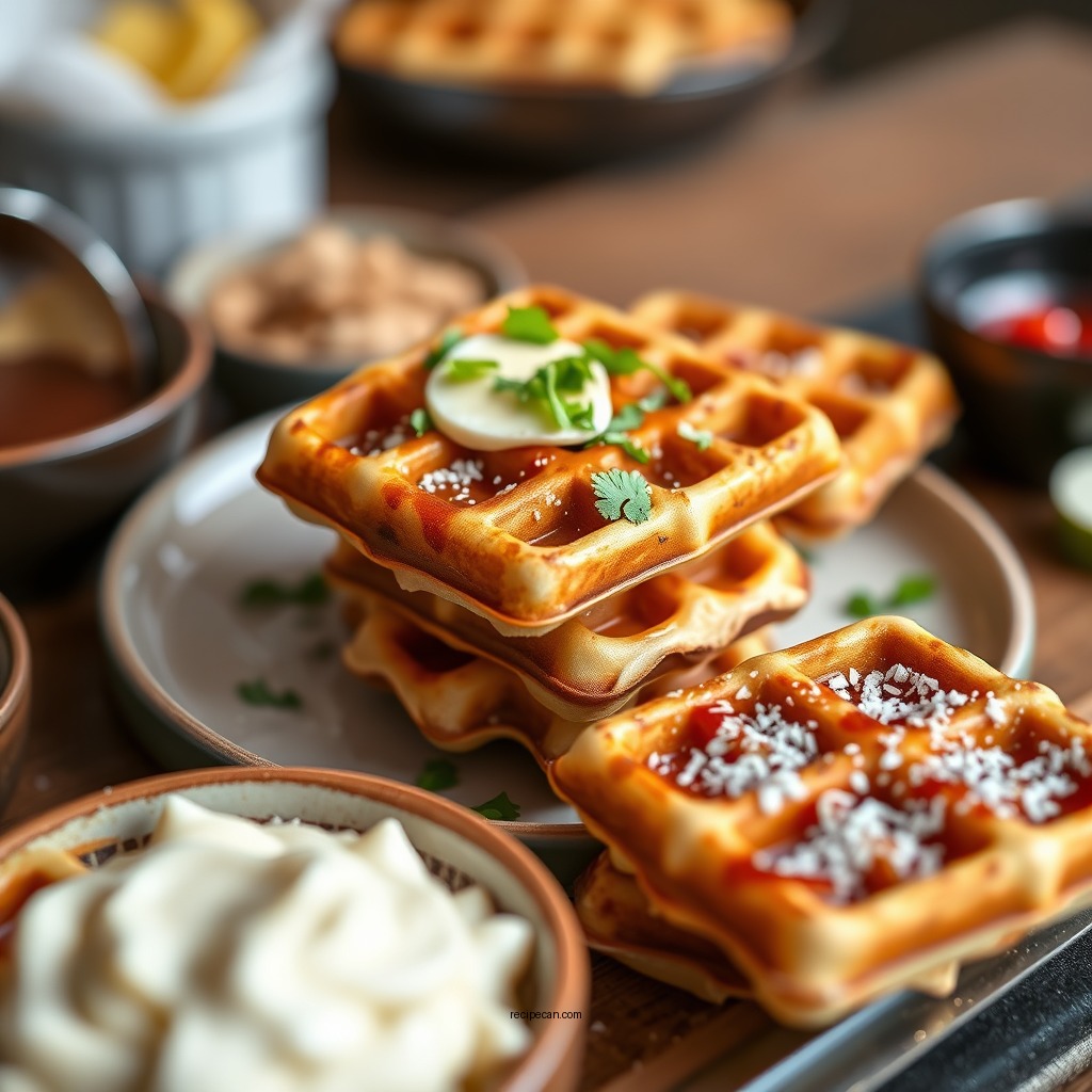 Savory Mini Waffles - mini waffle recipes