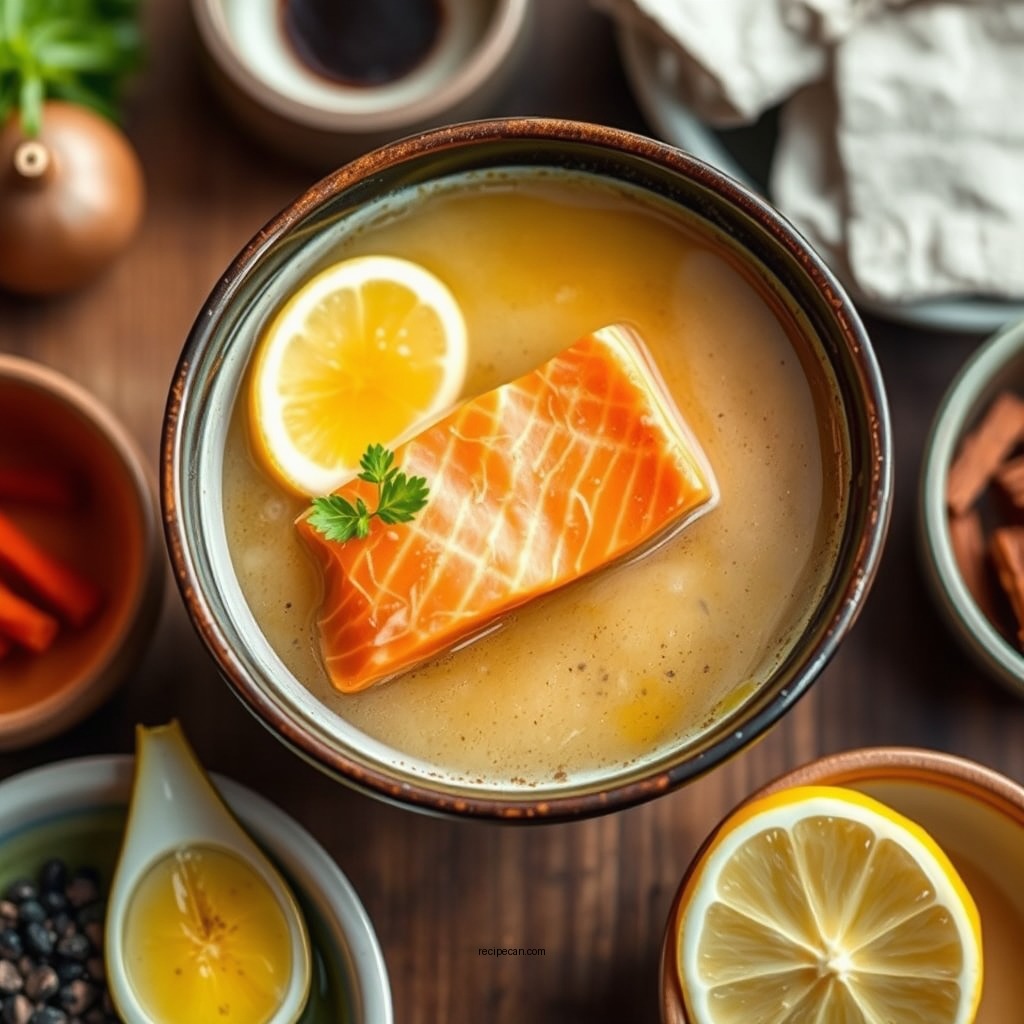 Ingredients for Miso Salmon Soup - miso salmon soup recipe