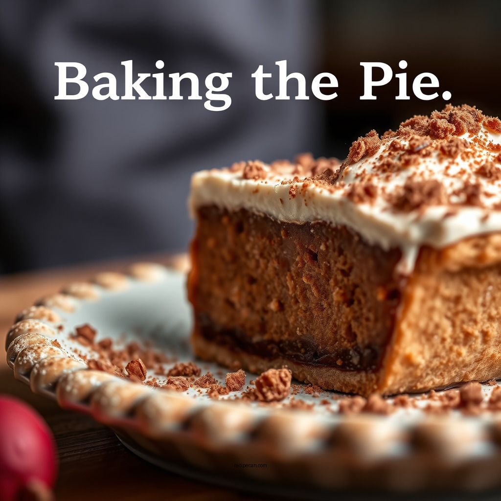 Baking the Pie - mississippi mudslide pie recipe