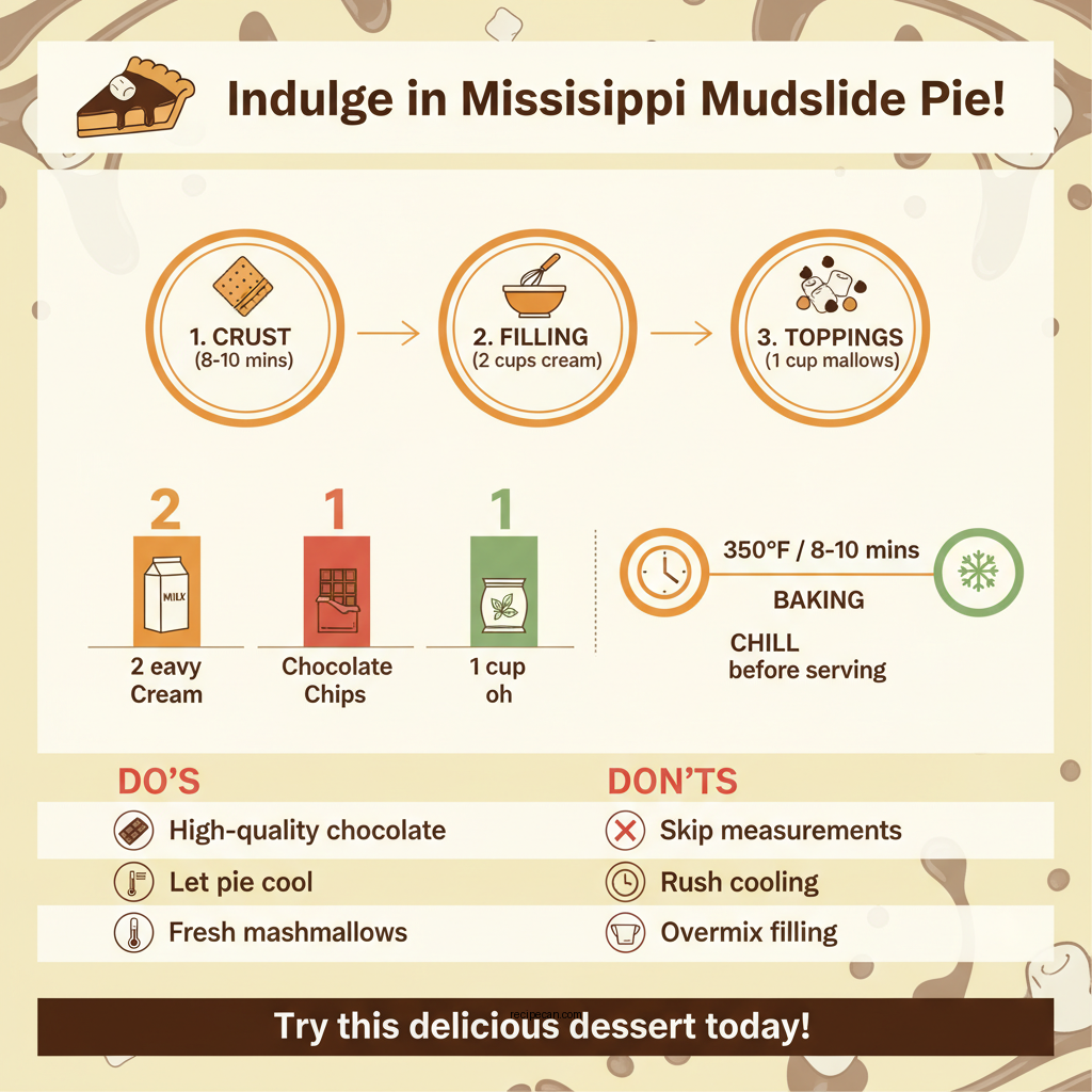 mississippi mudslide pie recipe - Data Infographic and Statistics