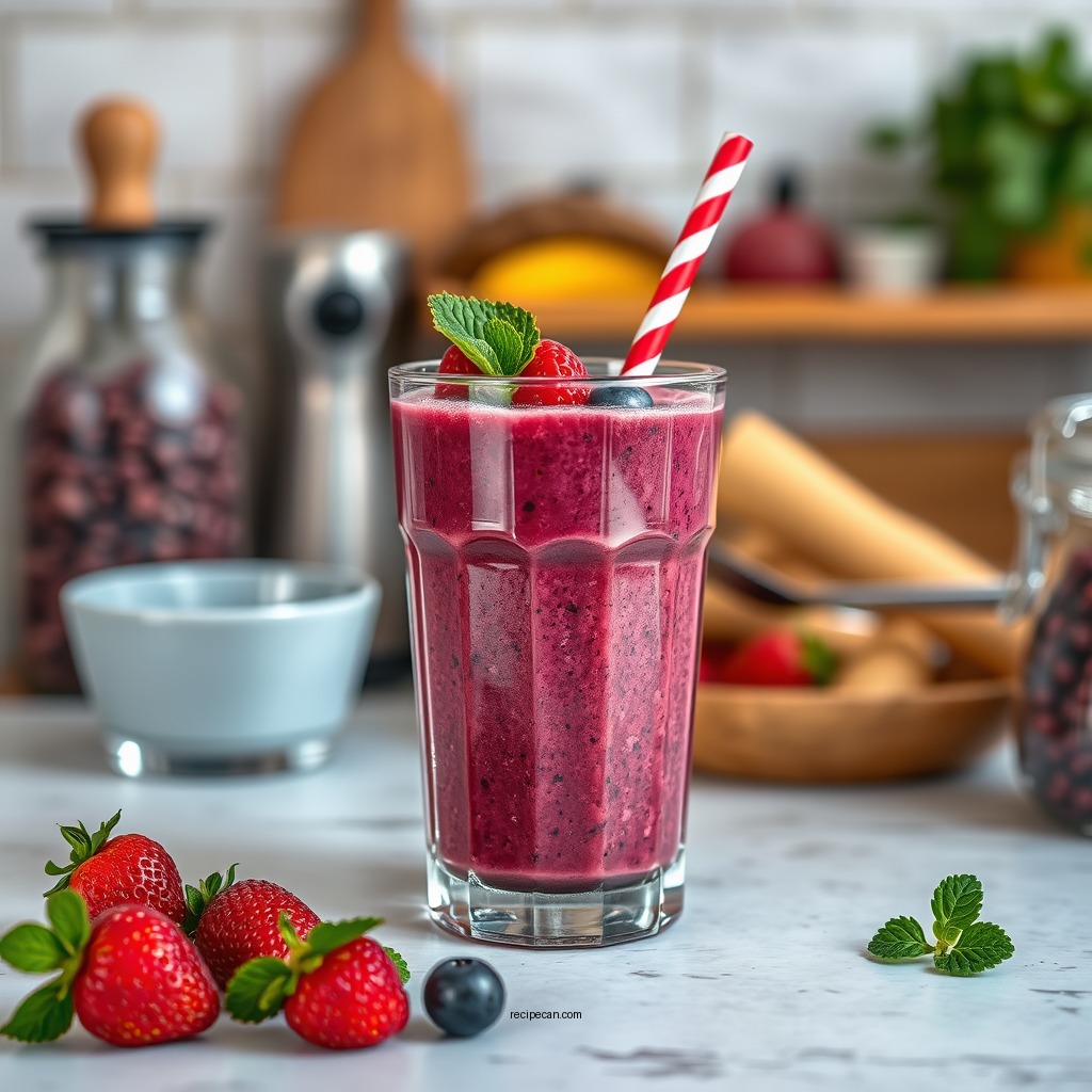 Ingredients You'll Need - mixed berry smoothie recipe