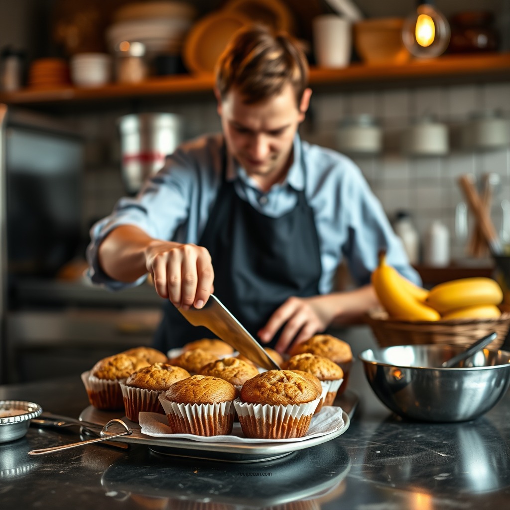 Preparation Steps - moist banana muffin recipe