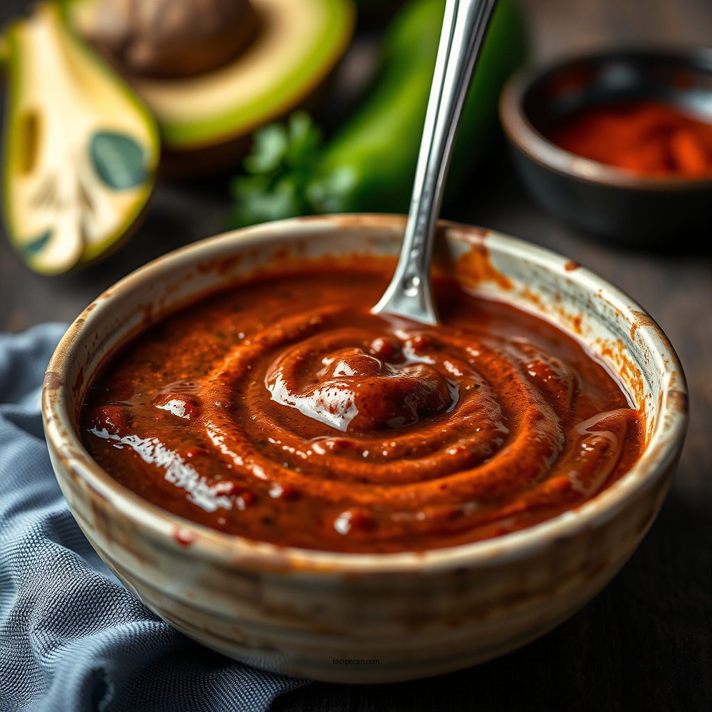 Blending the Mole Sauce - mole sauce recipe