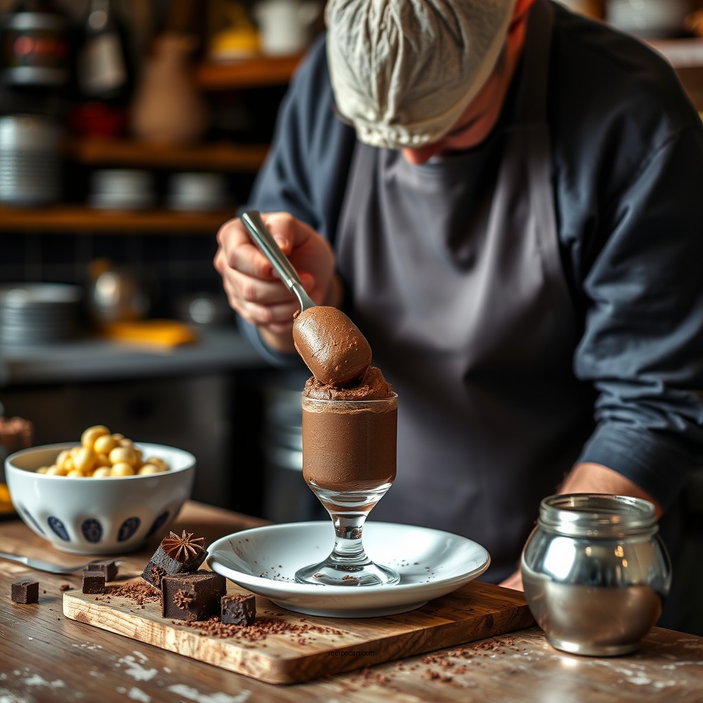 Preparing the Chocolate - mousse chocolate recipe