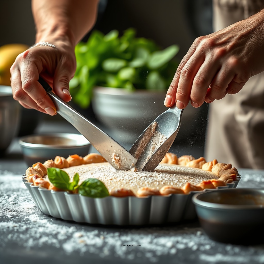 Preparing the Crust - mousse pie recipe