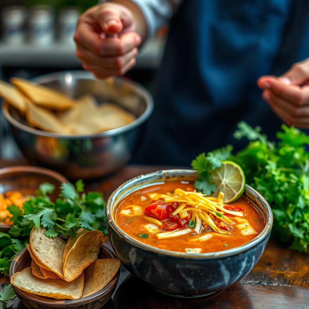 Vegetarian Tortilla Soup Option - movie tortilla soup recipes