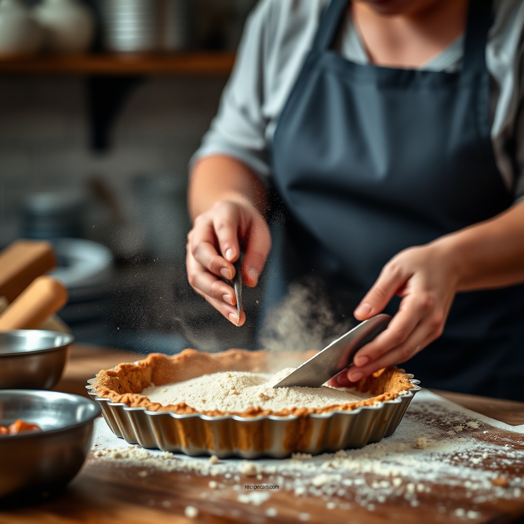 Preparing the Crust - mud pie recipe