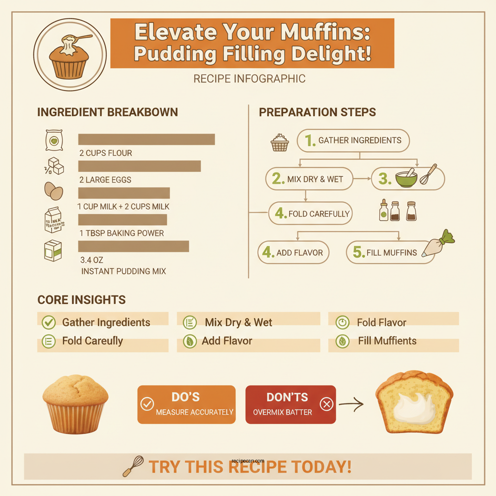 muffins pudding filling recipe - Data Infographic and Statistics