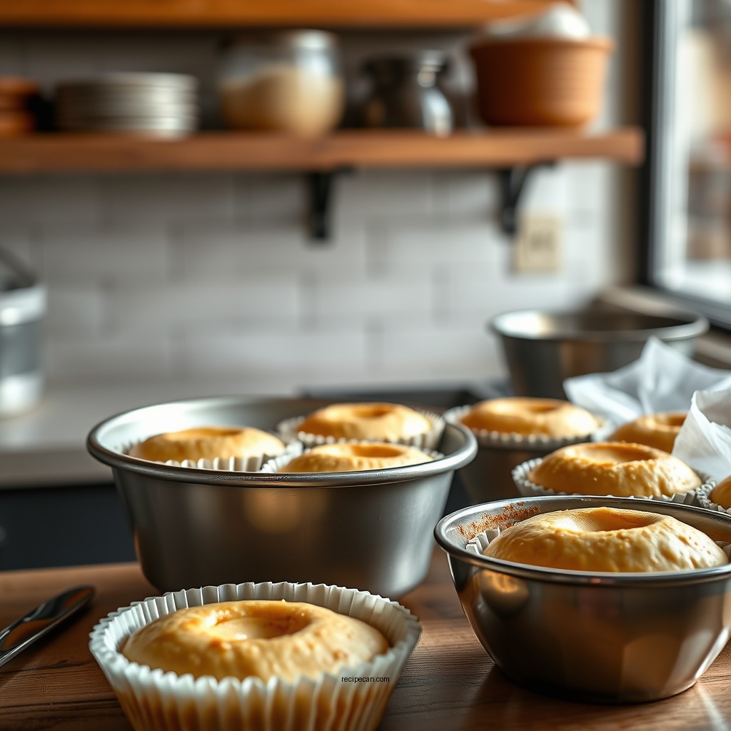 Making the Pudding Filling - muffins pudding filling recipe
