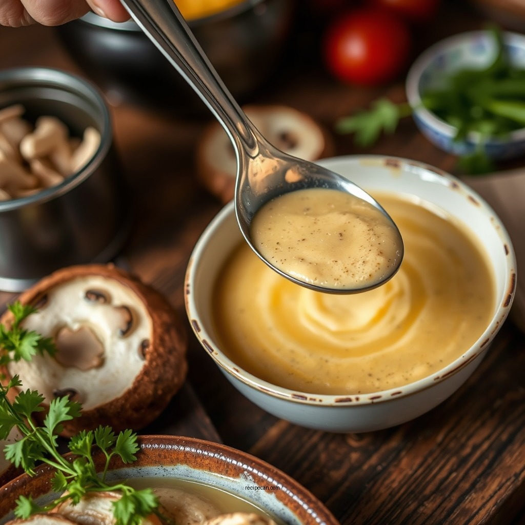 Cooking the Soup - mushroom brie soup recipe